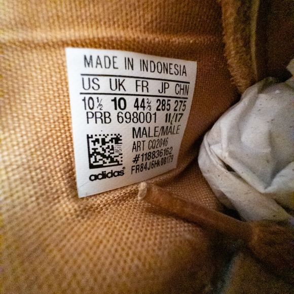 Adidas Campus Sneakers Mens 10.5 Amber Yellow Suede Low Top 3 Stripes Shoes - Picture 13 of 13